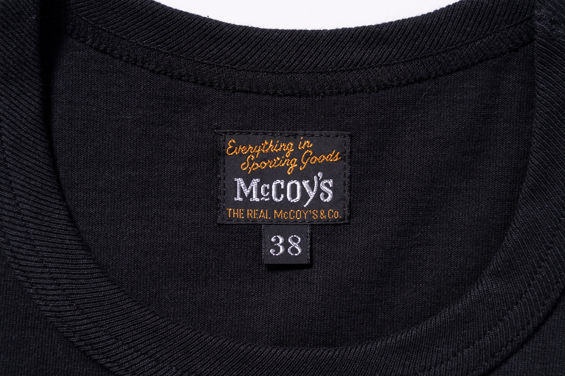 MC24004 THE REAL McCOY'S LOGO TEE S/S - BLACK