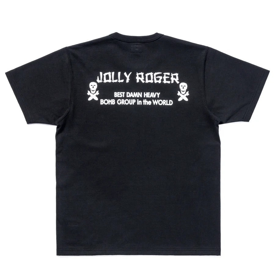 MC25004 MILITARY TEE / JOLLY ROGER, BEST DAMN GROUP - BLACK