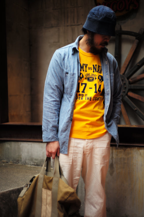 MC25011 MILITARY TEE / ARMY VS. NAVY - YELLOW