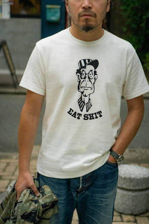 MC25022 ATHLETIC T-SHIRT / EAT SHIT - MILK