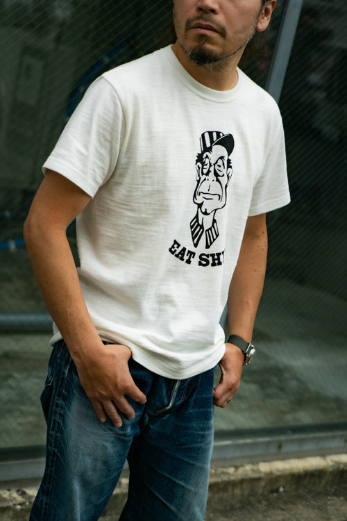 MC25022 ATHLETIC T-SHIRT / EAT SHIT - MILK