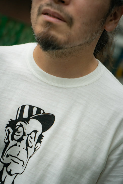 MC25022 ATHLETIC T-SHIRT / EAT SHIT - MILK