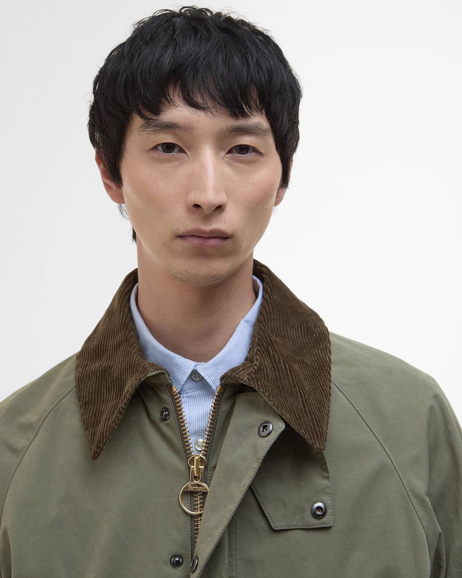 OS PEACHED BEDALE CASUAL JACKET - FERN