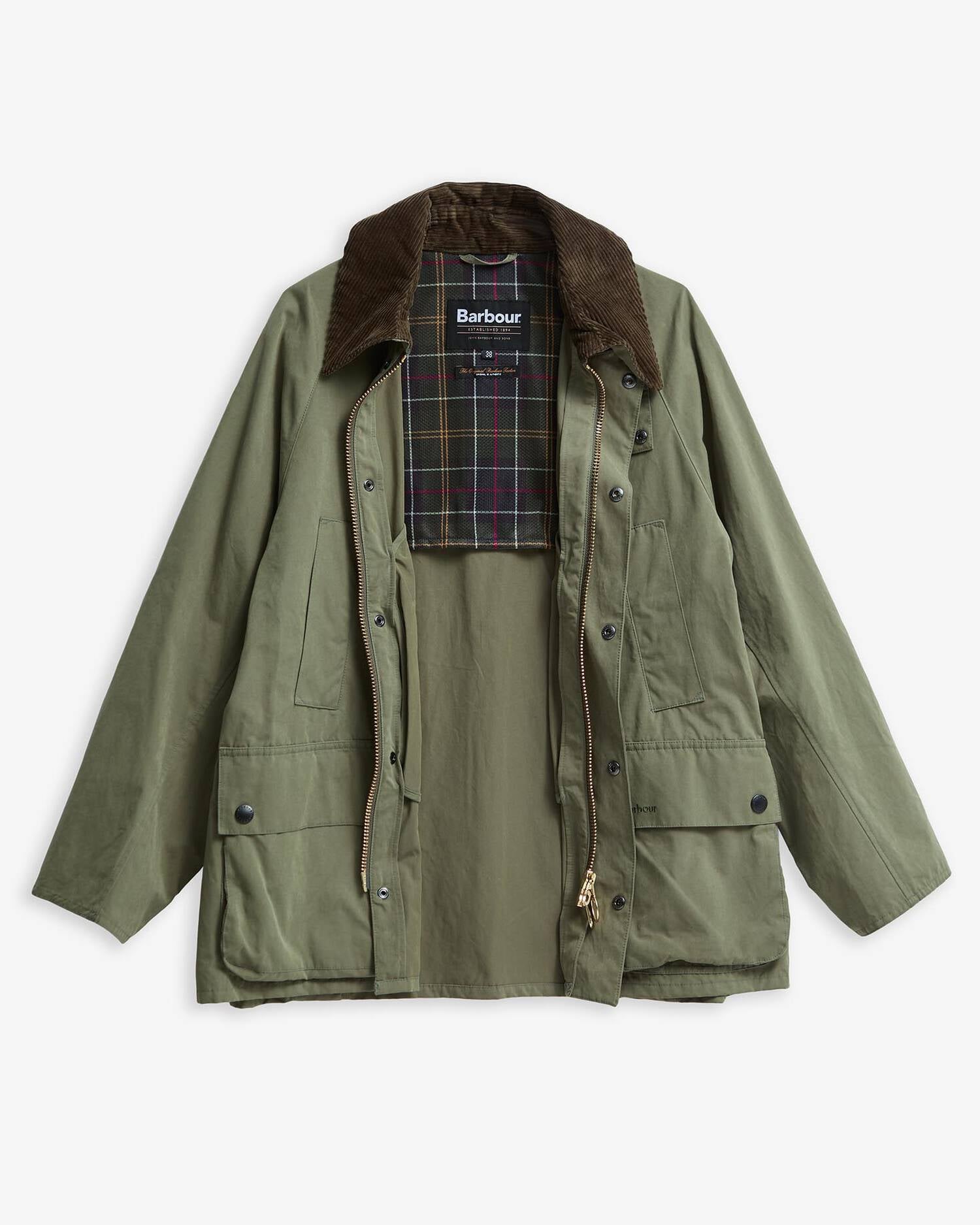 OS PEACHED BEDALE CASUAL JACKET - FERN