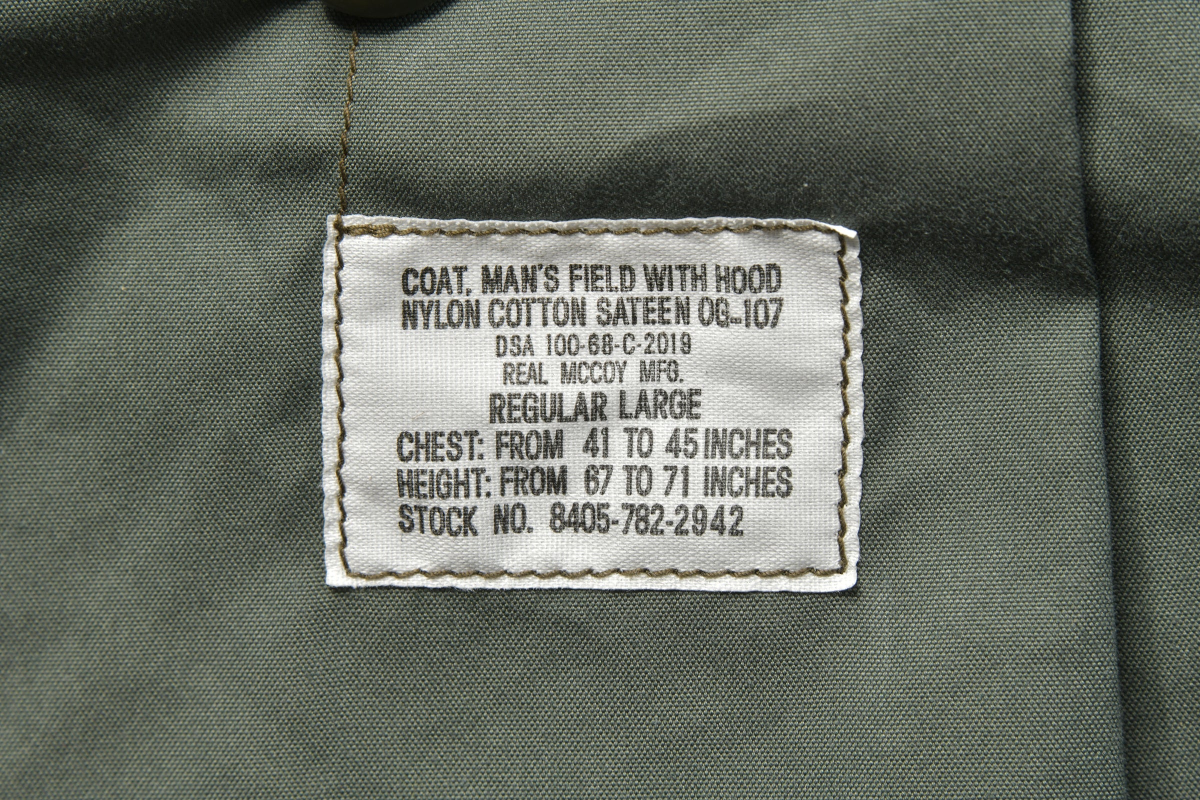 MJ22107 COAT MAN'S FIELD M-65 - OLIVE