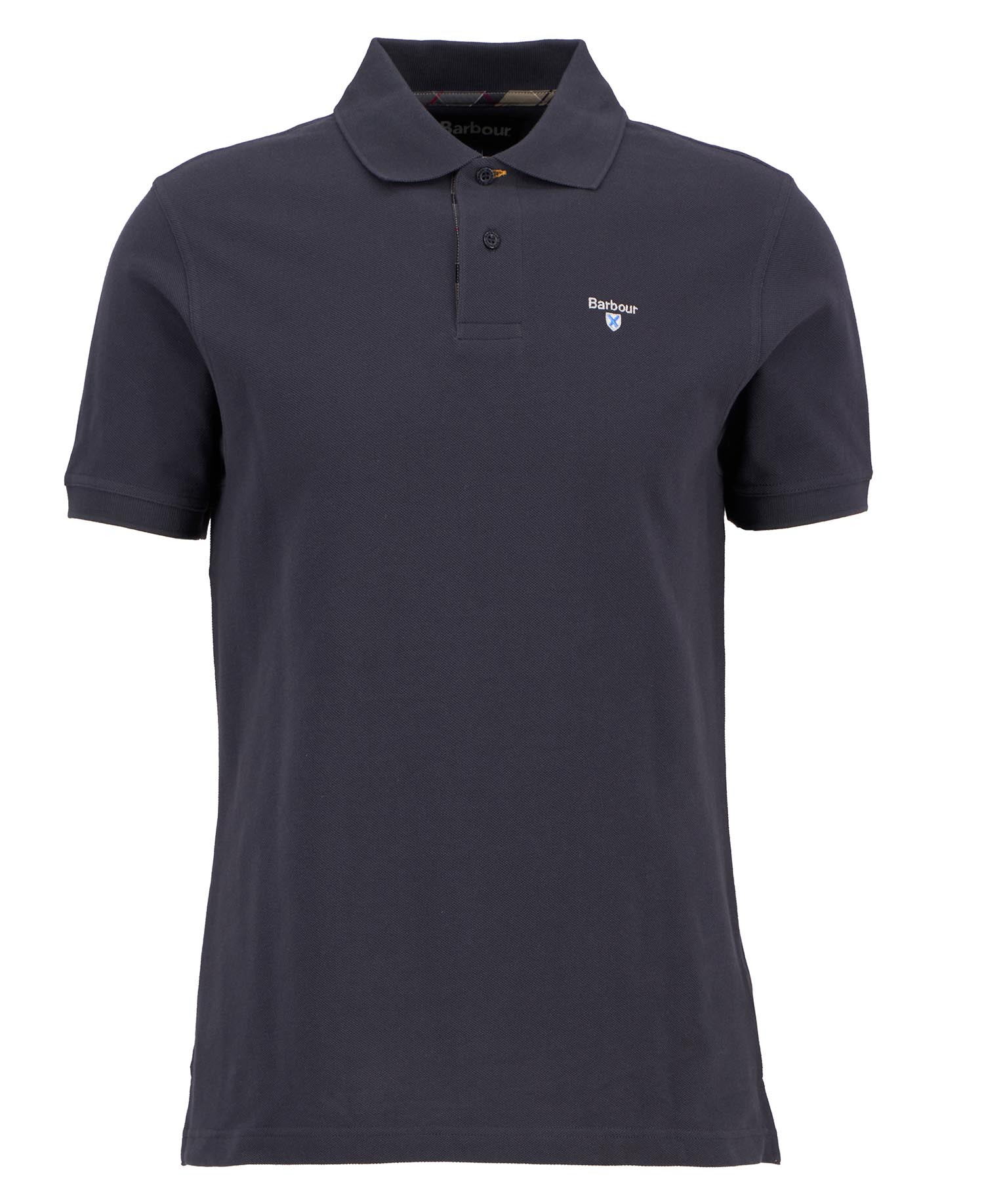TARTAN PIQUE POLO SHIRT - NAVY/DRESS