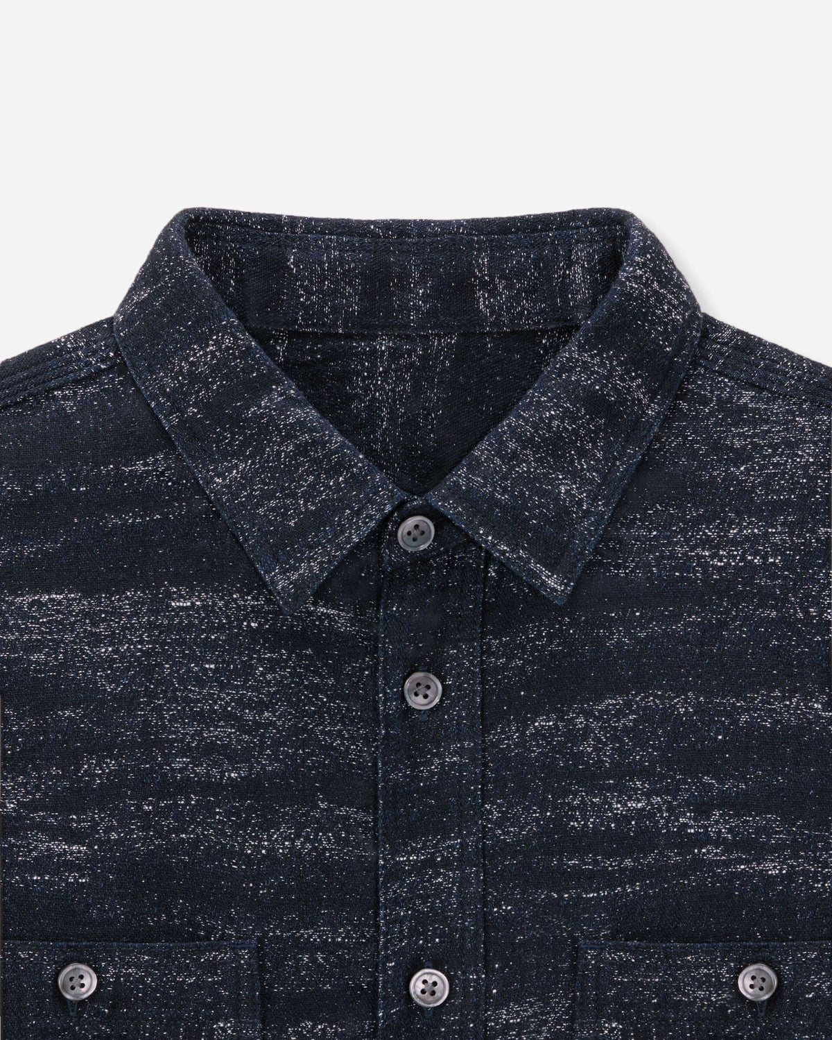 MMLS6013 JACQUARD SHIRT - INDIGO
