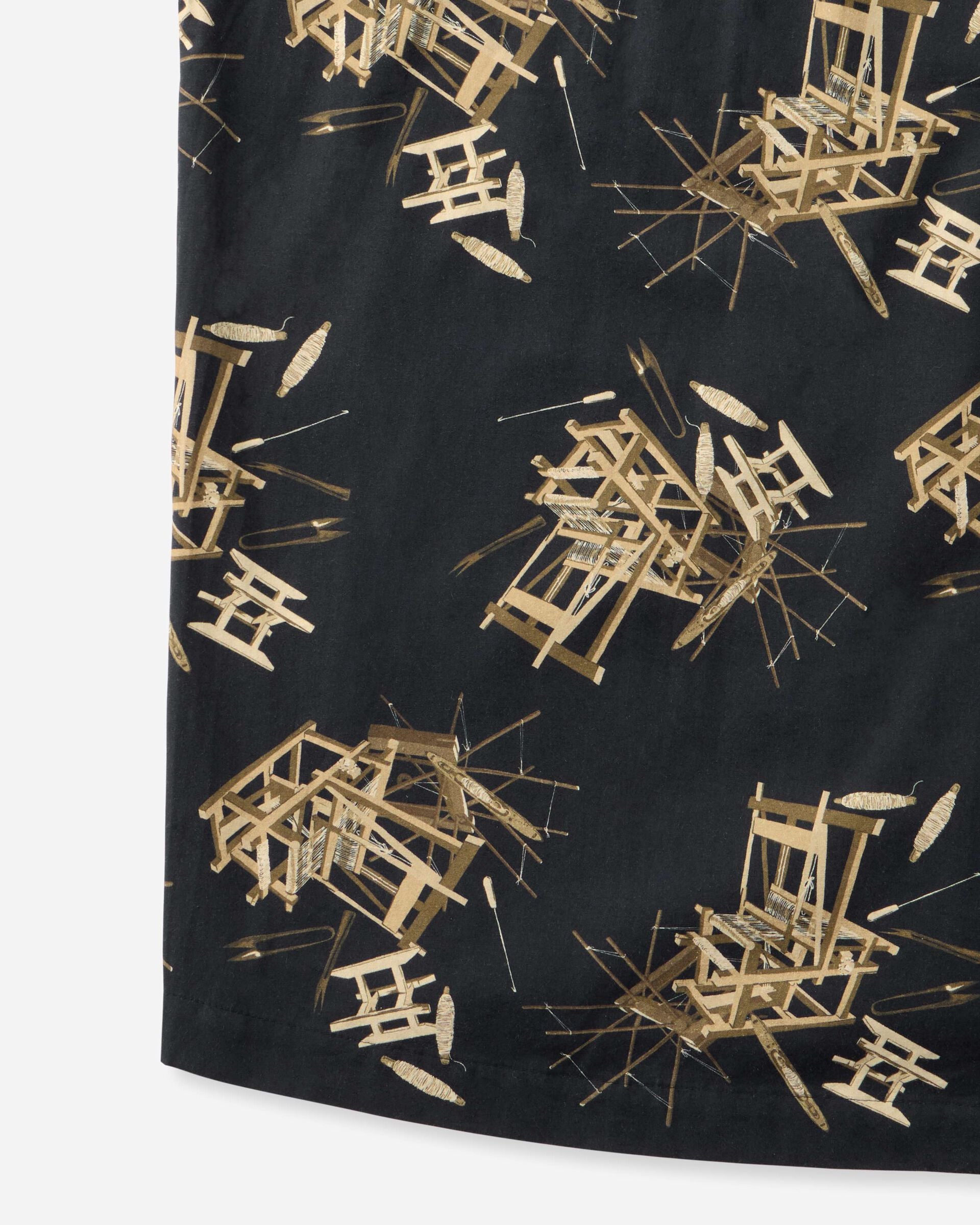 MMSS6004 COTTON/RAYON S/S SHIRT - BLACK