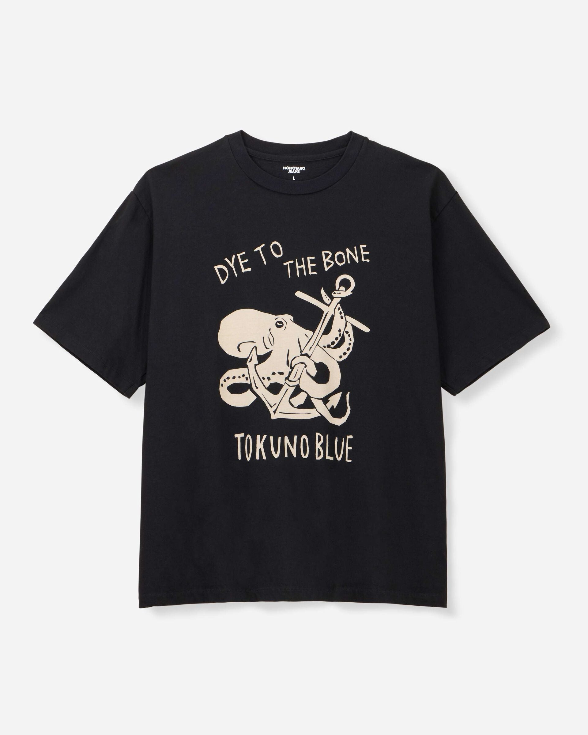 MMTS6026 ZIMBABWE COTTON S/S TEE - OCTOPUS - BLACK