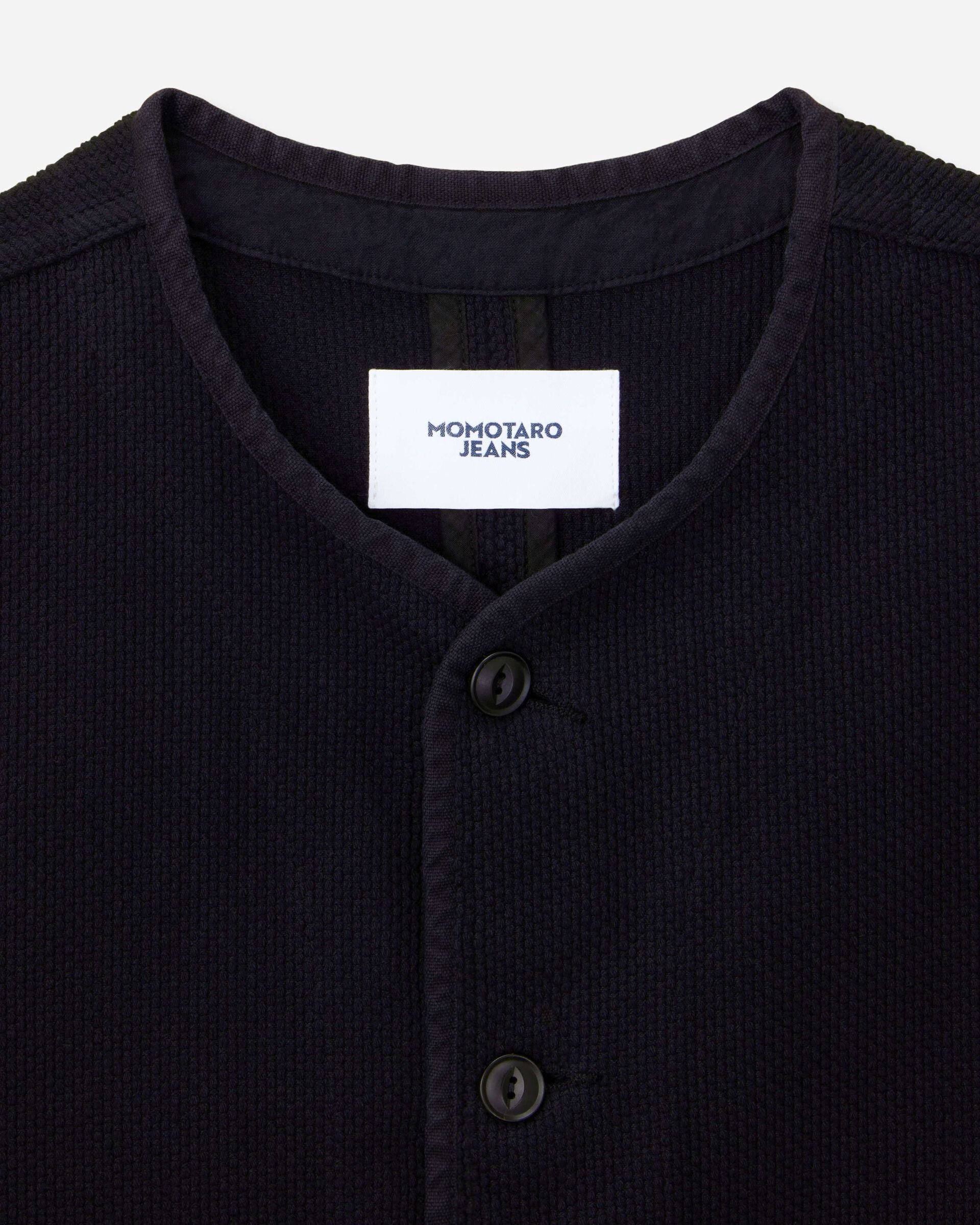 MMVE6000 SASHIKO VEST-OVERDYE - INDIGO
