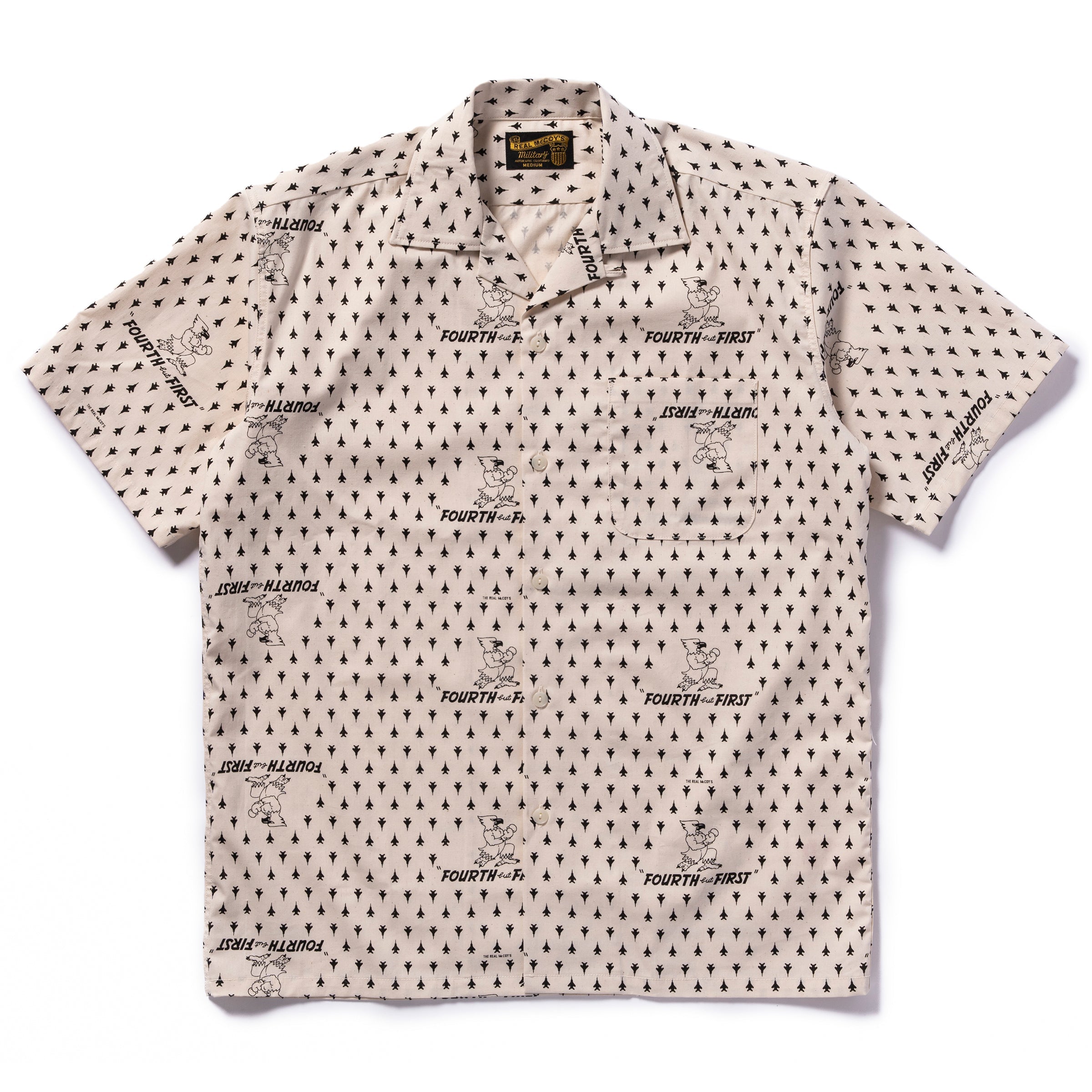 OPEN-COLLAR SHIRT / FOURTH BUT FIRST - ECRU