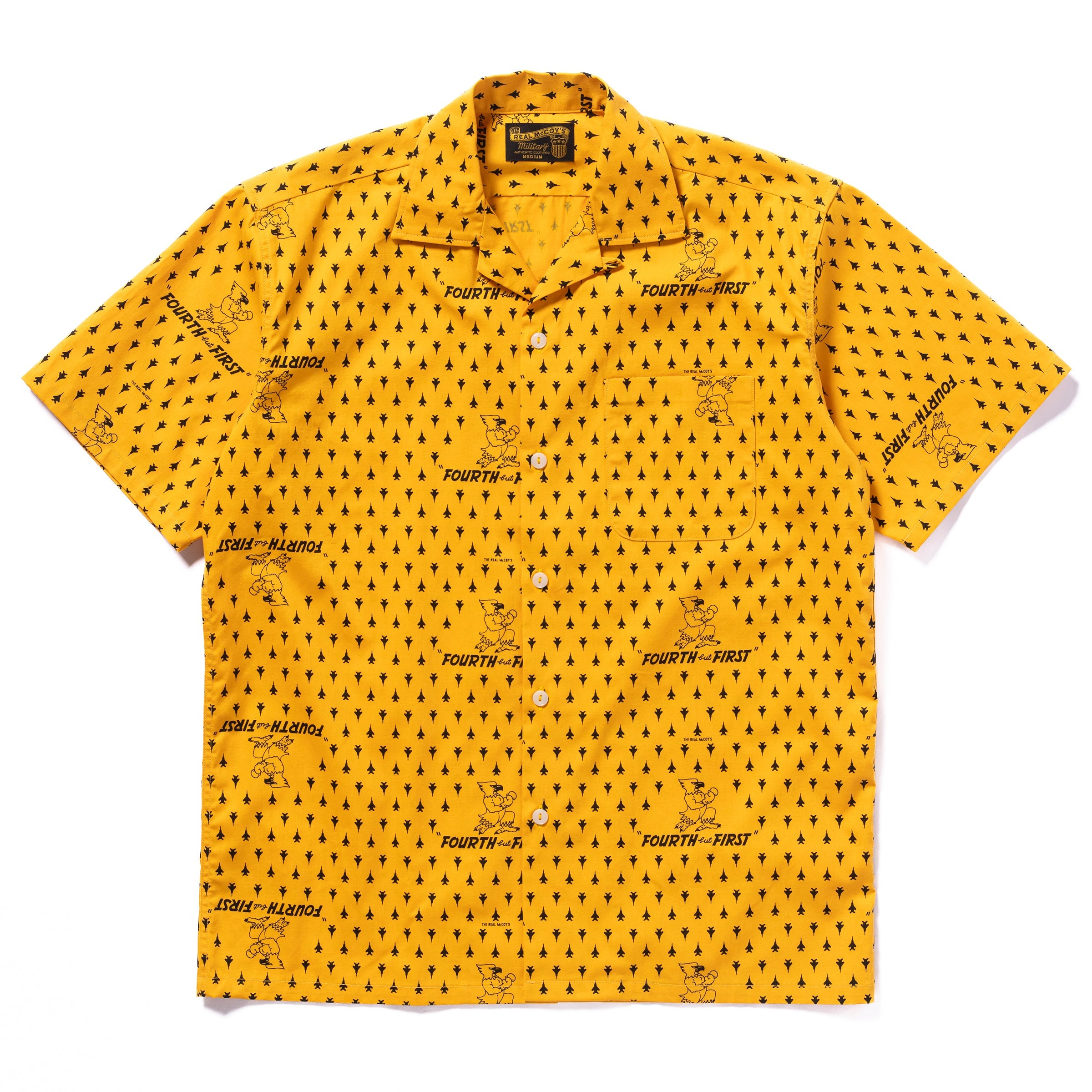 OPEN-COLLAR SHIRT / FOURTH BUT FIRST - YELLOW