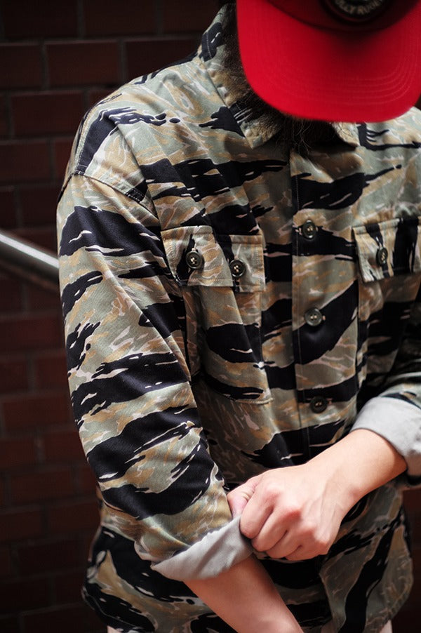 MS25001 TIGER CAMOUFLAGE SHIRT / TADPOLE - GREEN