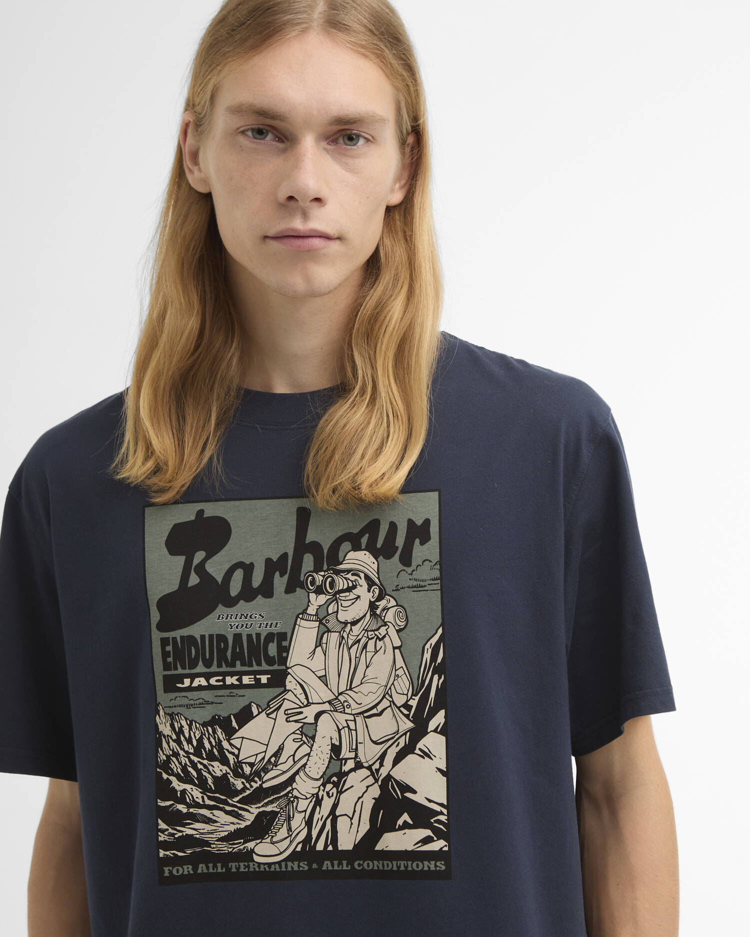 CONDITIONS OS GRAPHIC T-SHIRT - NAVY