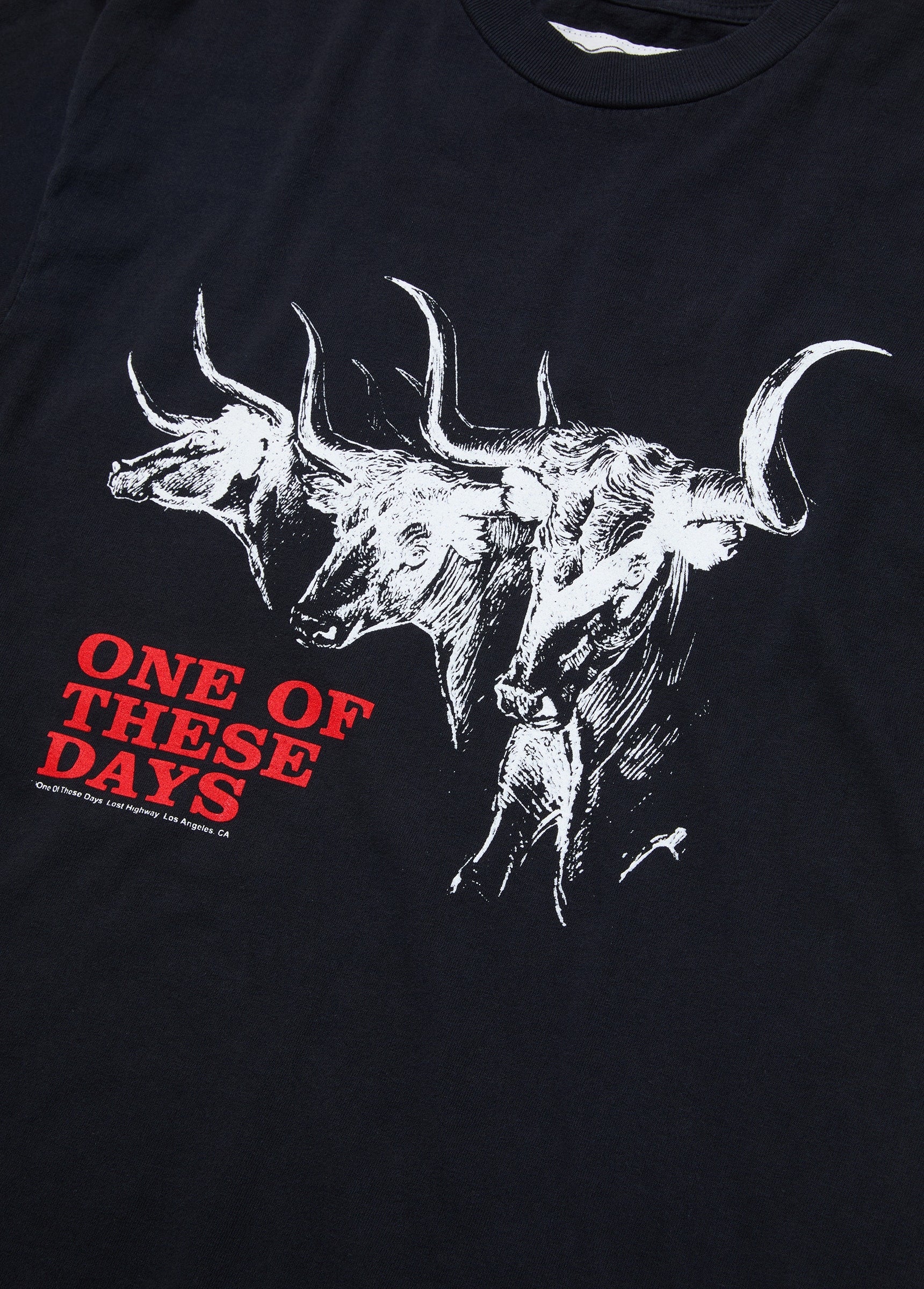 LONG HORN TEE S/S - WASHED BLACK