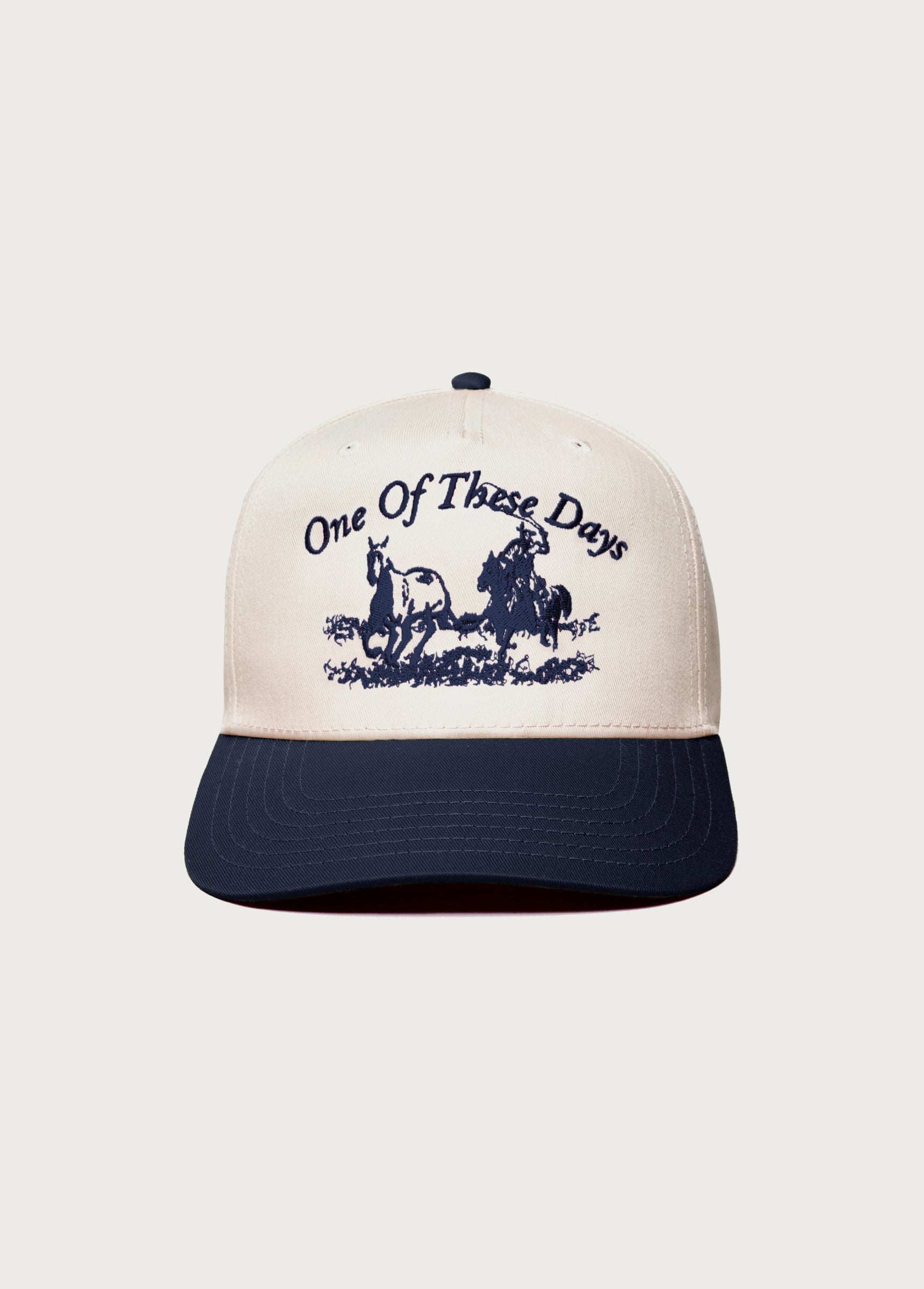 JUST FOR A MOMENT 5 PANAL HAT - NAVY/NATURAL