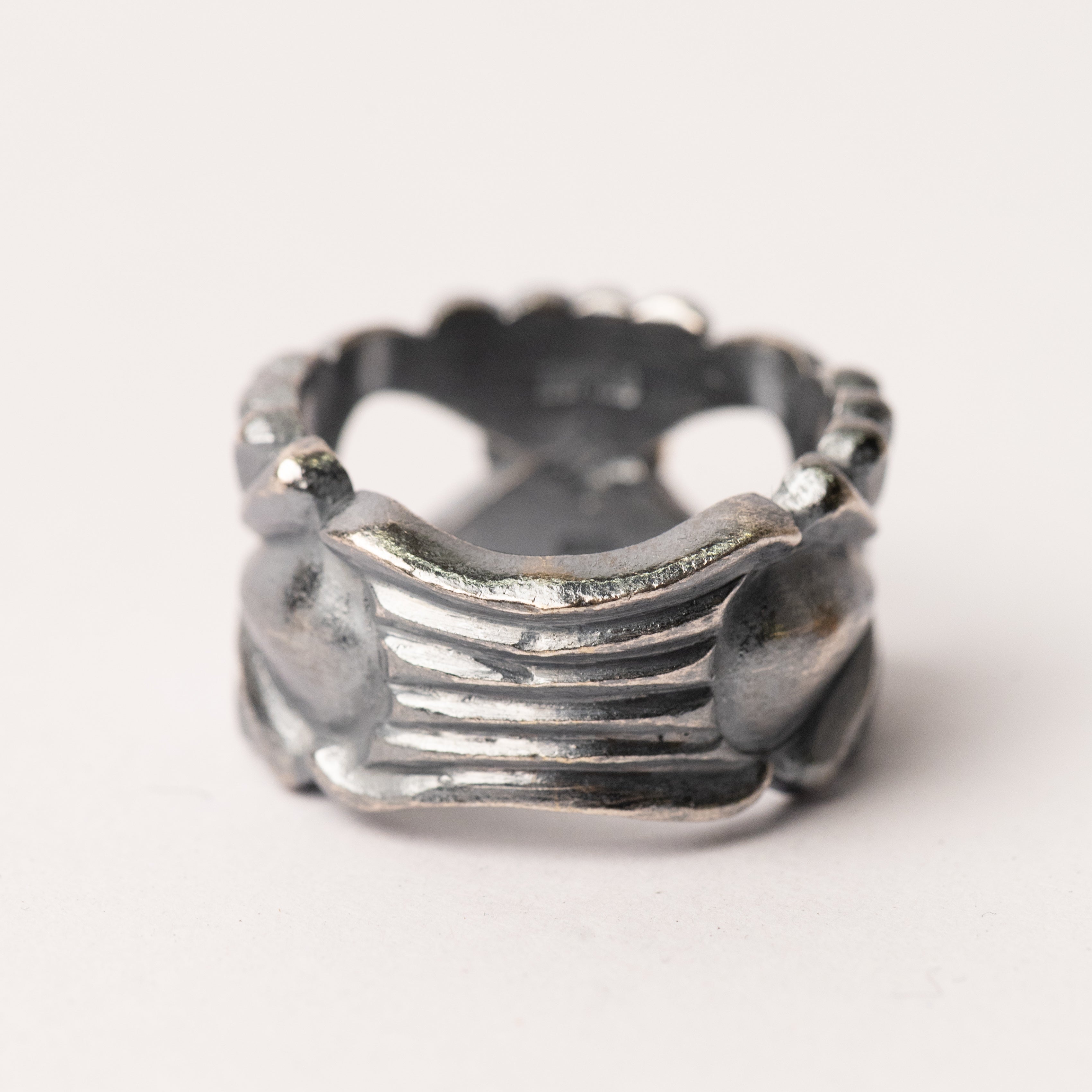 R-201 Butterfly Sandcast (M) Ring with K18