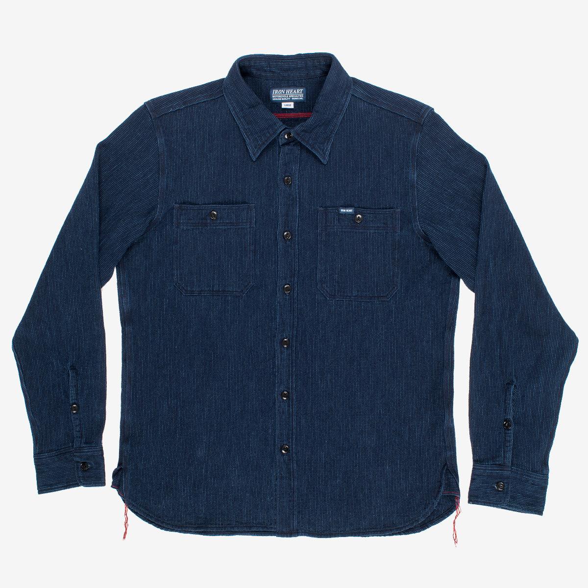 IHSH-96 Waffle Work Shirt - INDIGO