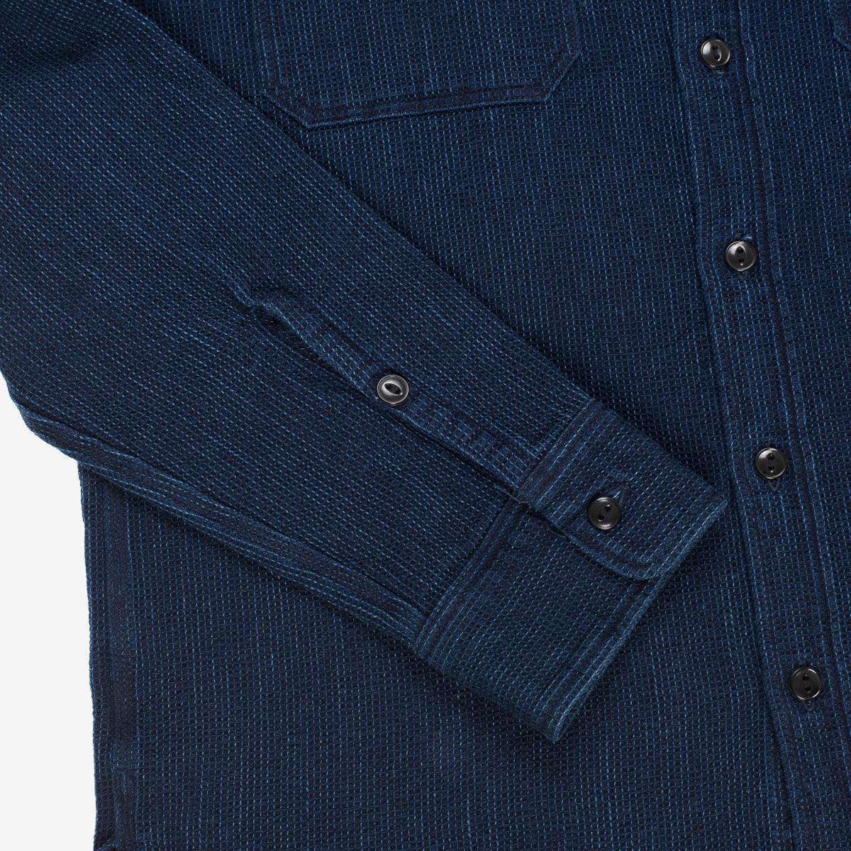 IHSH-96 Waffle Work Shirt - INDIGO