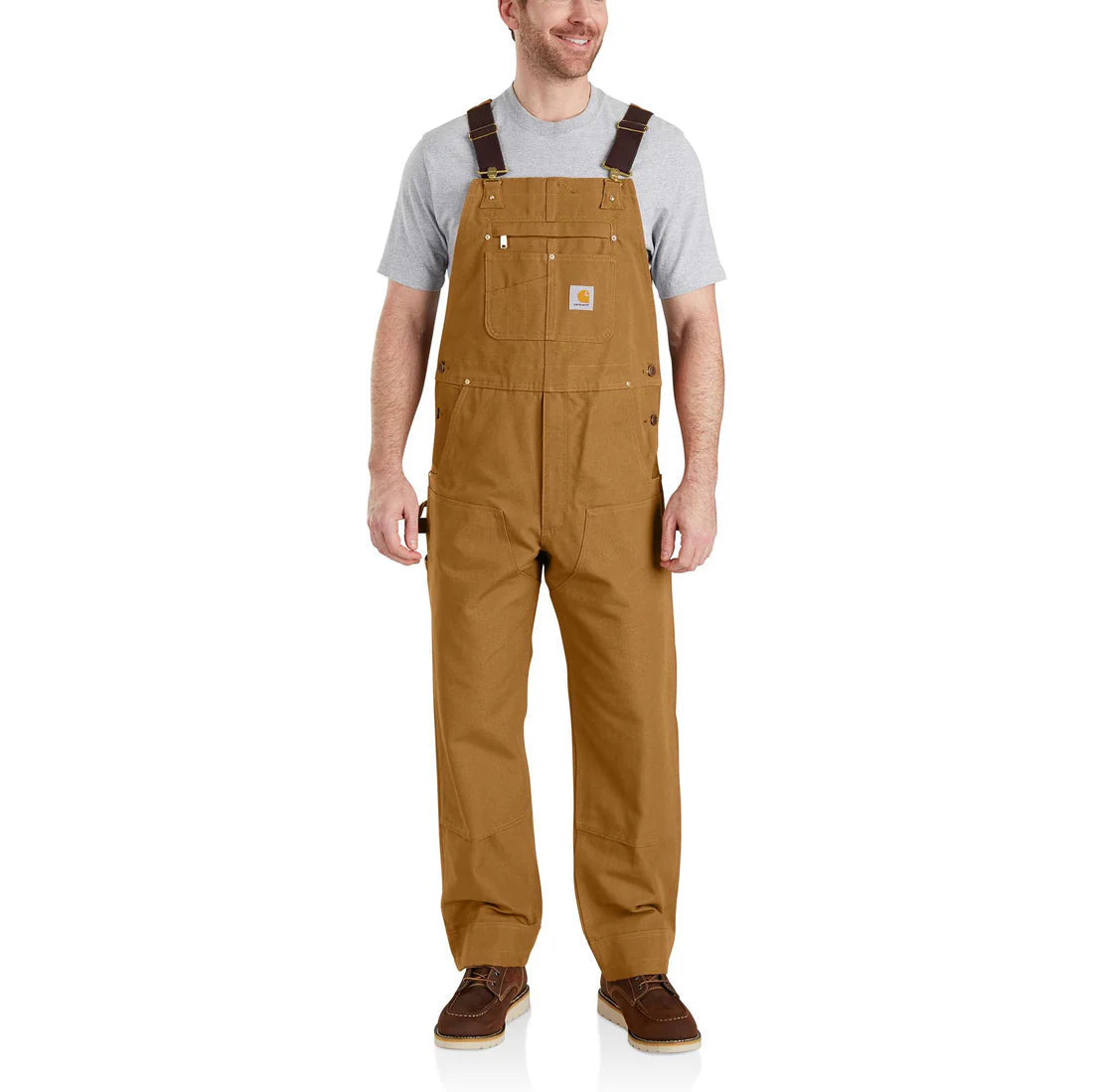 MEN'S BIB OVERALL-RELAXED FIT-DUCK - CARHARTT BROWN