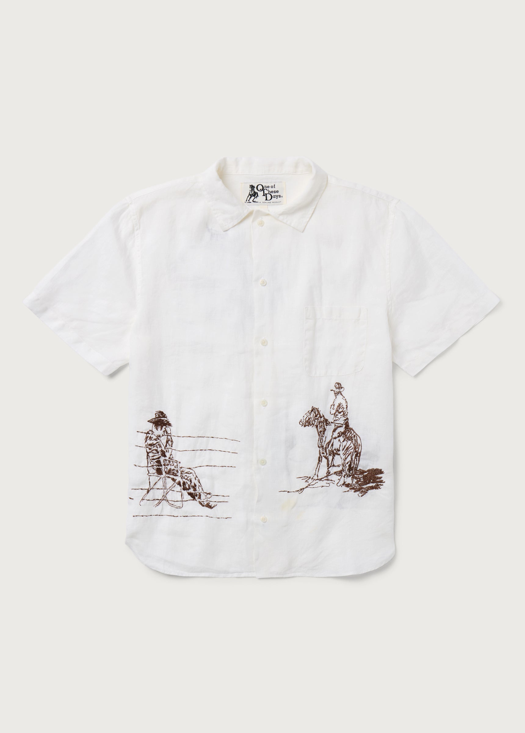 REMEMBER ME CAMP SHIRT S/S - IVORY