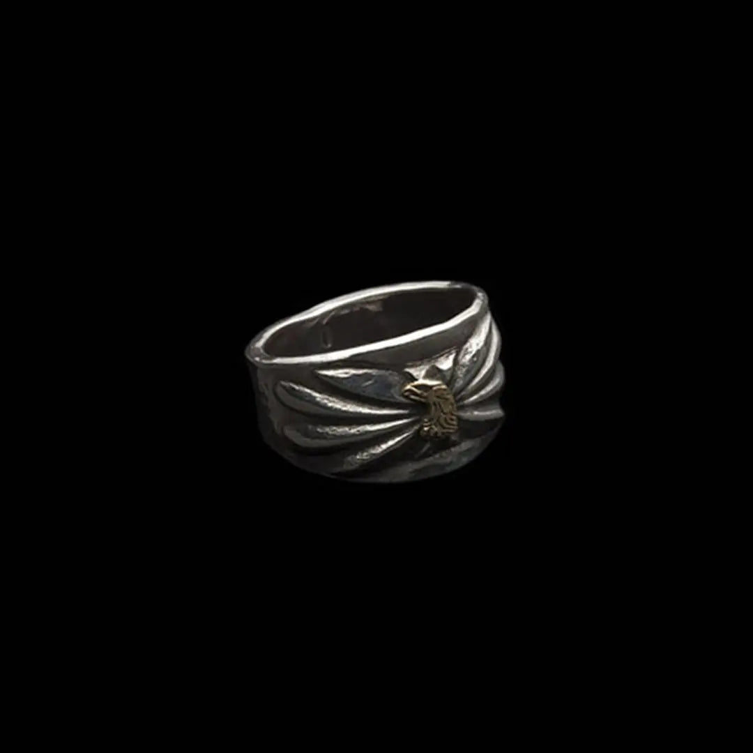 RG-0057 18K EAGLE HEAD BUTTERFLY SHELL RING