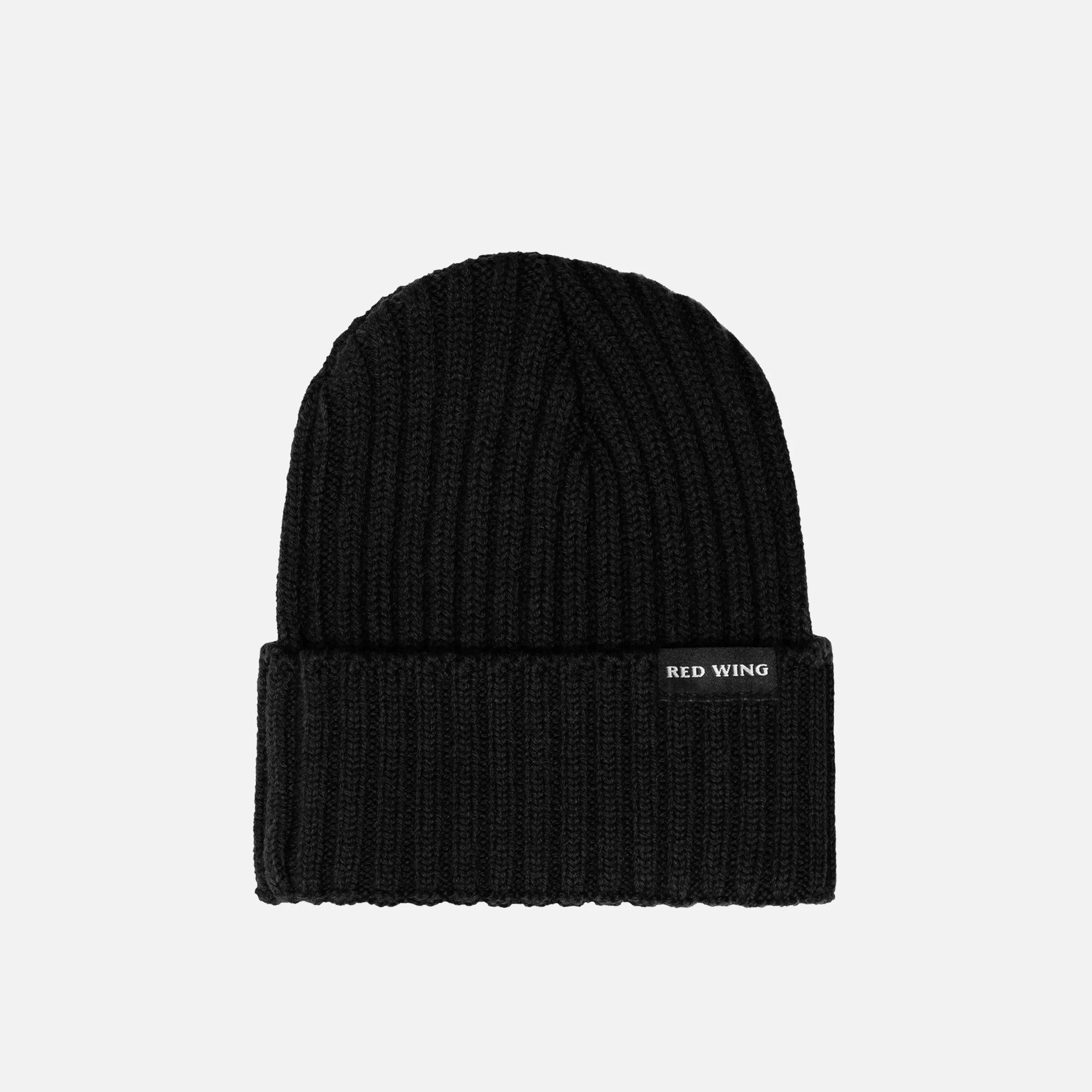 97483 SHANIKO WOOL RIB HAT - BLACK