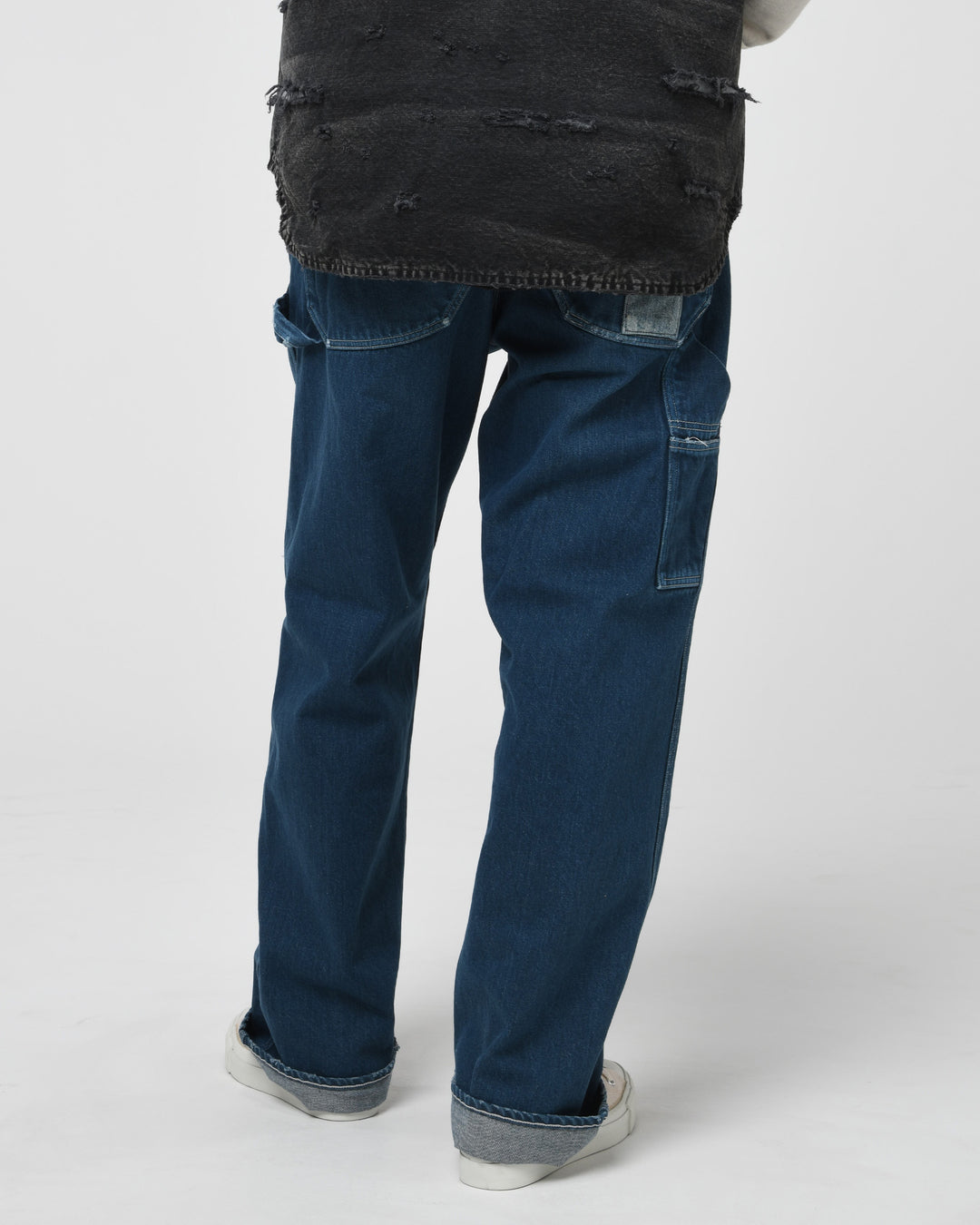 REPAIRED INDIGO PAINTER PANTS - AGED INDIGO