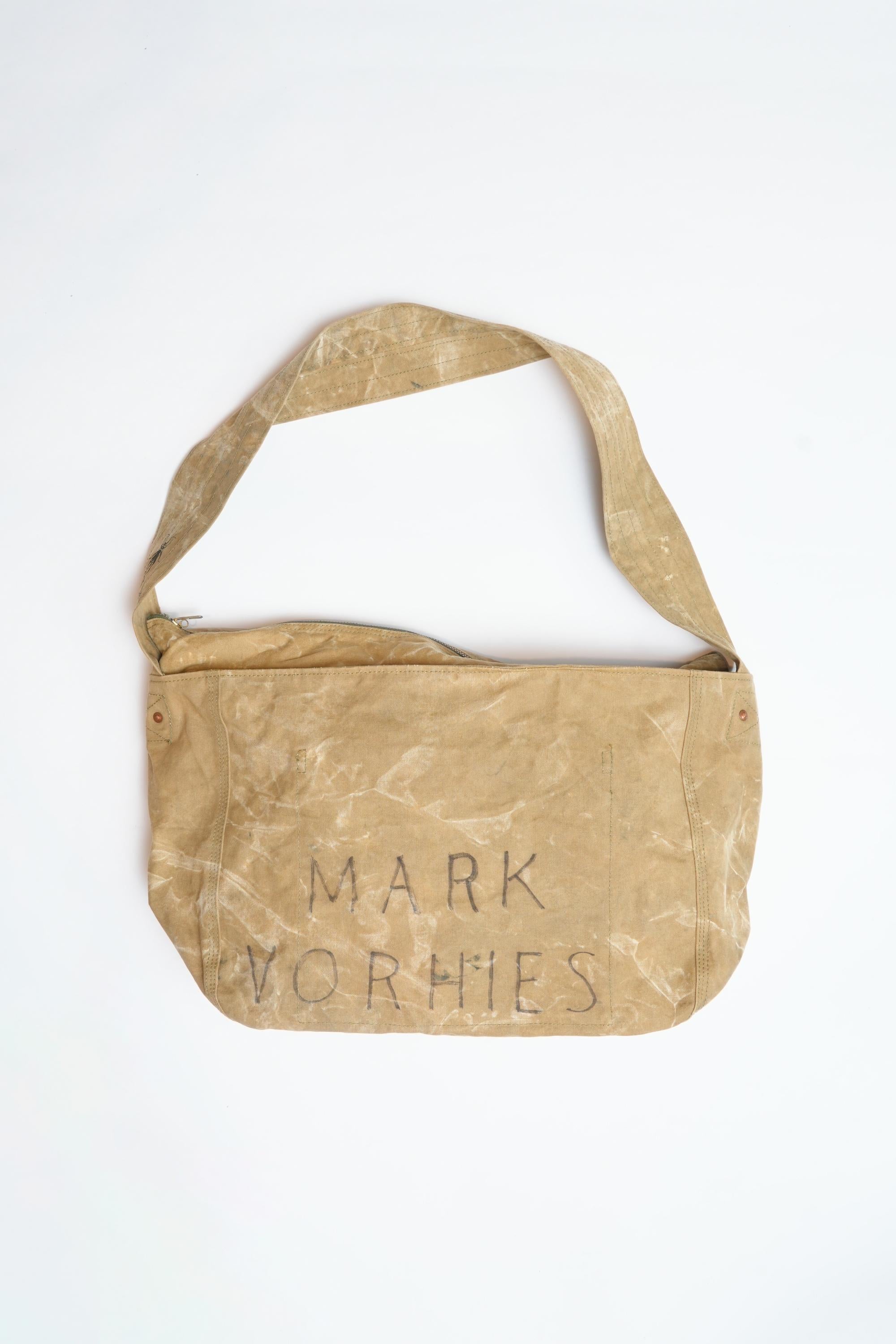 US BOY SCOUNTS 1940S DUFFLE BAG REMAKE NEWSPAPER BAG - VINTAGE
