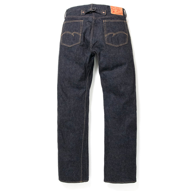 SD-102-CB 15oz loose straight pants with cinch back - INDIGO