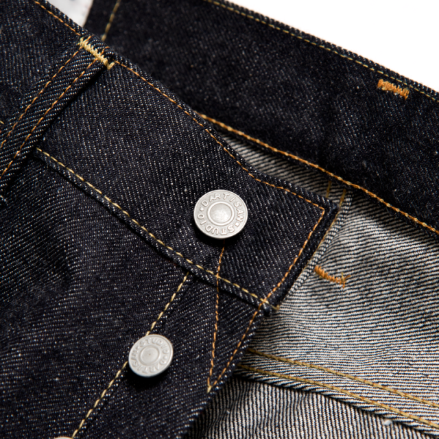 SD-102-CB 15oz loose straight pants with cinch back - INDIGO