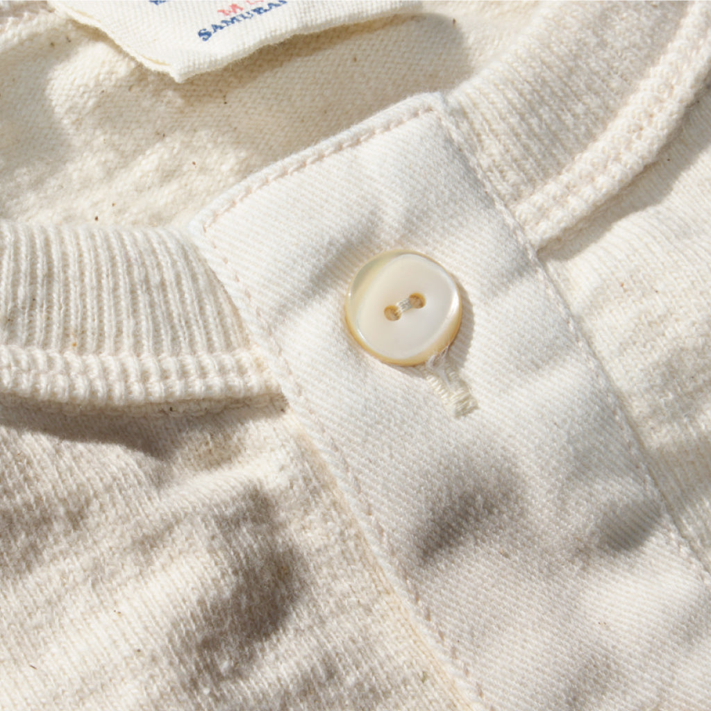 SJST-SC02 (Japanese Cotton Made Henley T-Shirt) - NATURAL