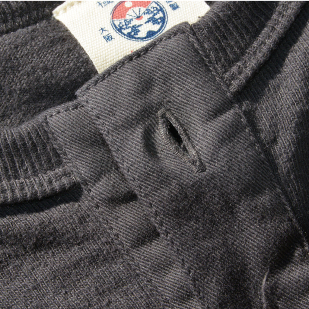 SJST-SC02 (Japanese Cotton Made Henley T-Shirt) - KURO MAME