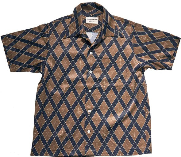 SSA25-01 "NARAHIRA" SNAKE PATTERN SHIRT - BROWN