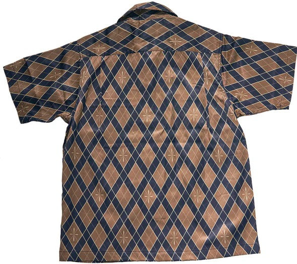SSA25-01 "NARAHIRA" SNAKE PATTERN SHIRT - BROWN