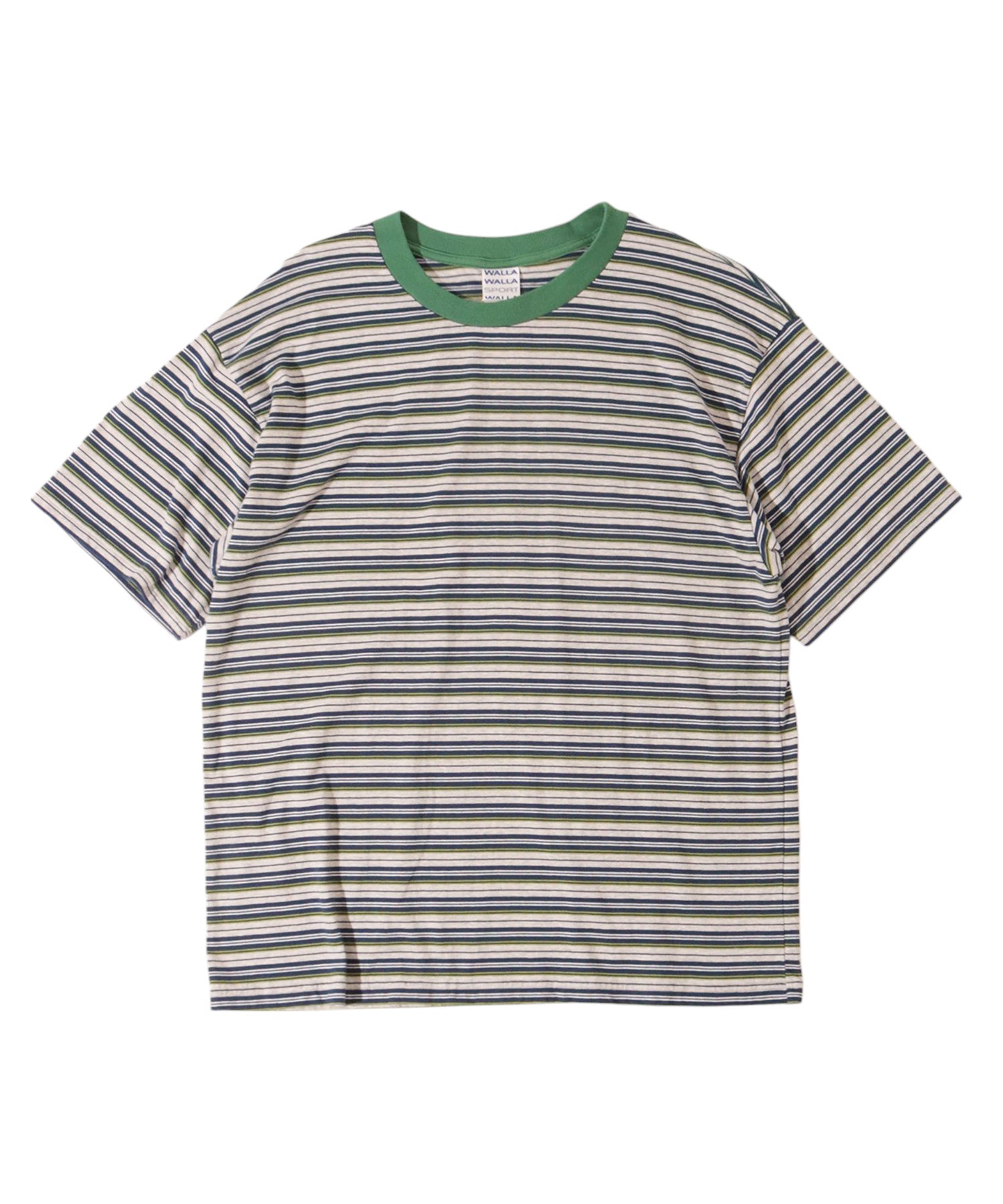 STRIPE TEE S/S - H.GREY/NAVY