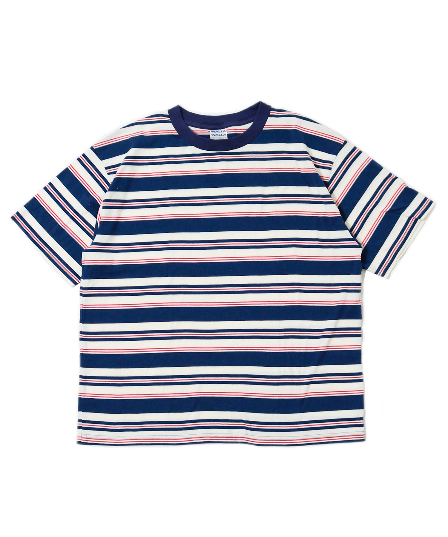 STRIPE TEE S/S - NAVY/IVORY