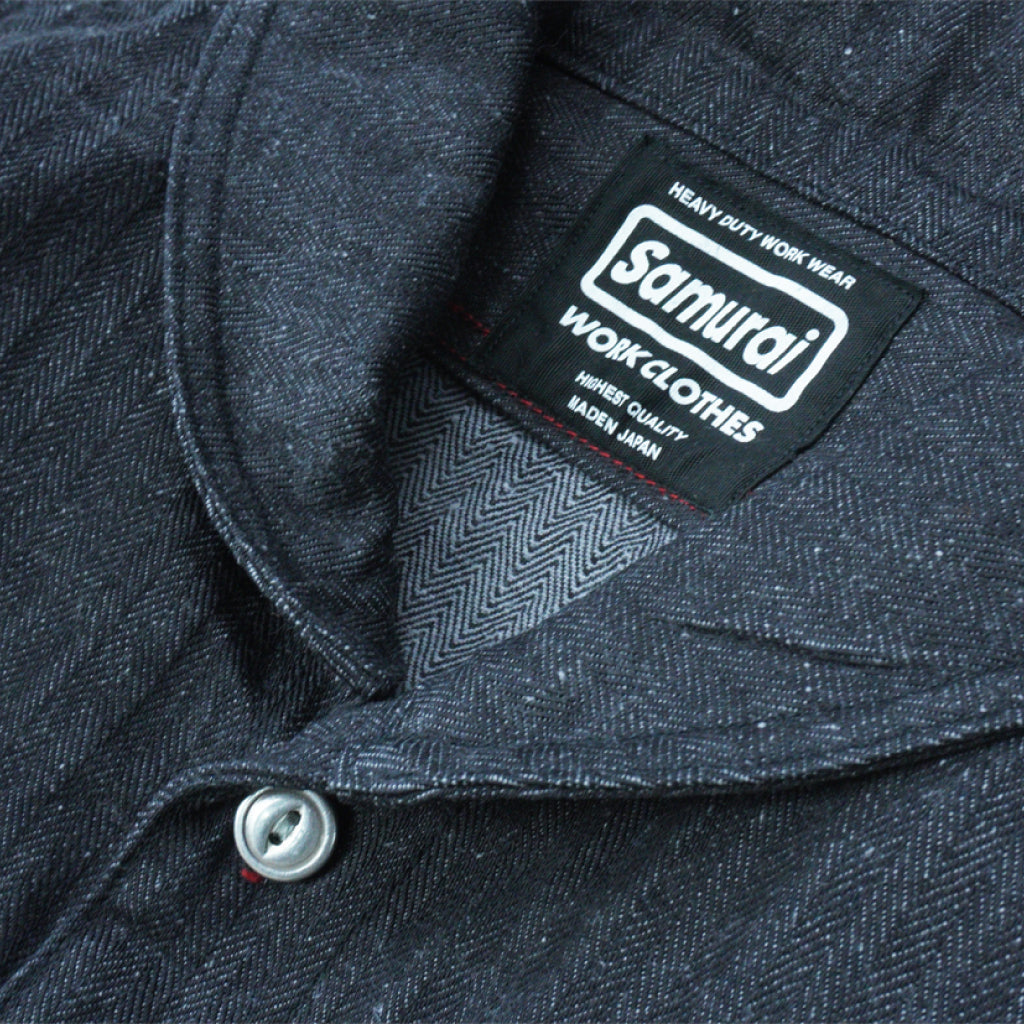 SWCPS22-HB Shawl collar L/S Shirt - BLACK