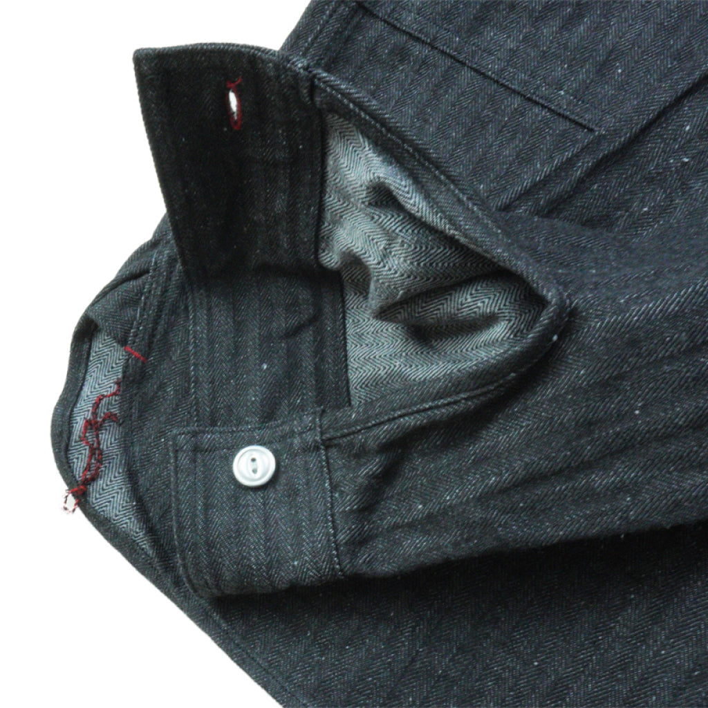 SWCPS22-HB Shawl collar L/S Shirt - BLACK