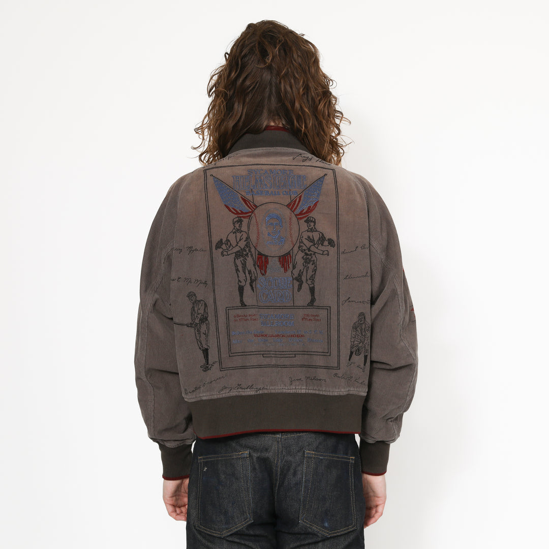 VARSITY LETTERMAN JACKET - CHARCOAL
