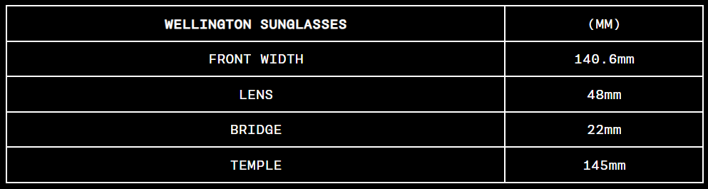 MA17020 WELLINGTON SUN GLASSES - WHITE/BLACK