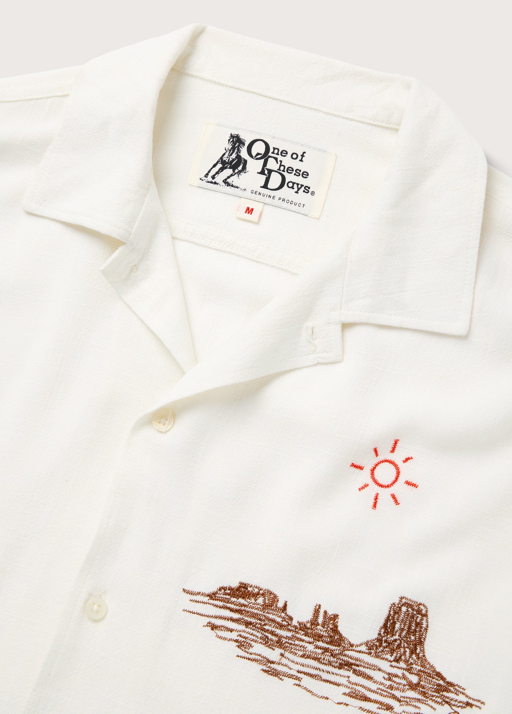TOMORROW HAS ALREADY SPOKEN CAMP SHIRT - BONE