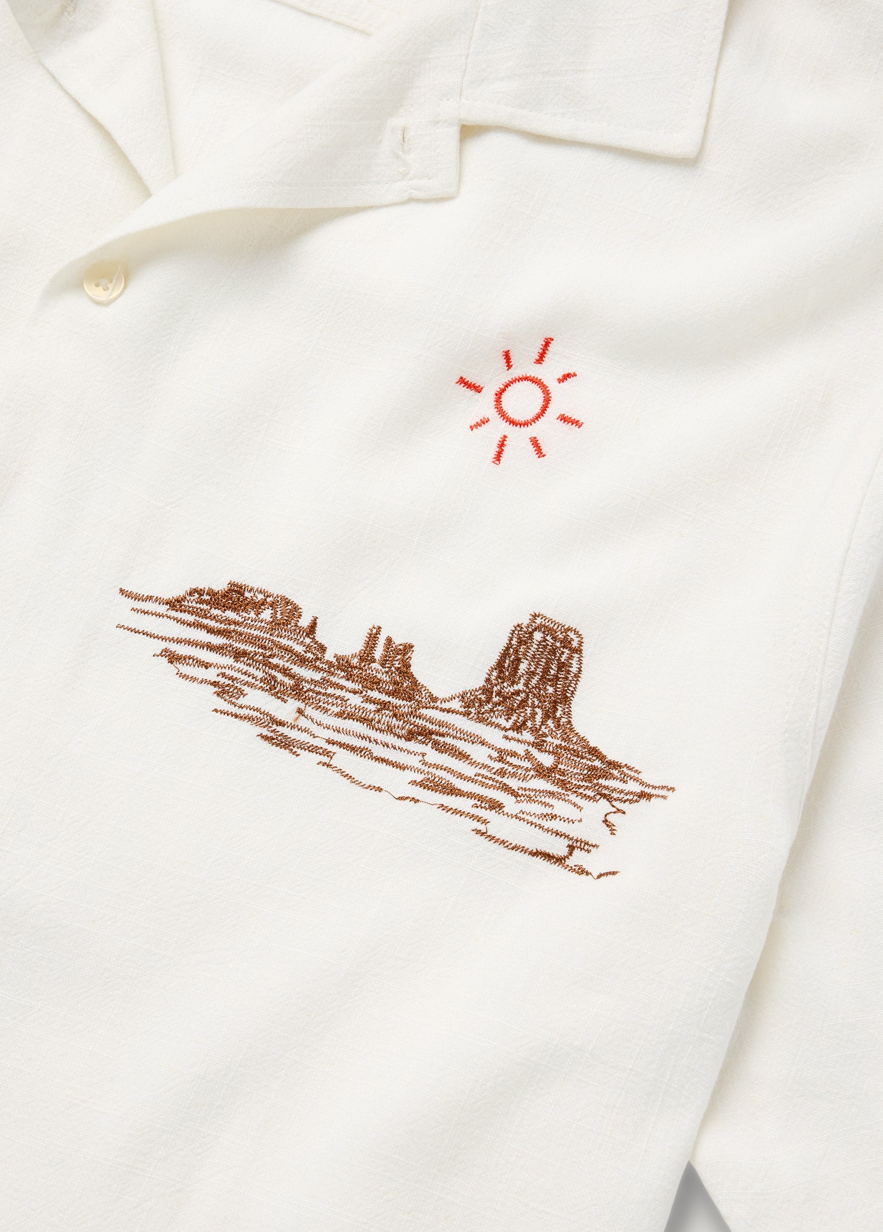 TOMORROW HAS ALREADY SPOKEN CAMP SHIRT - BONE