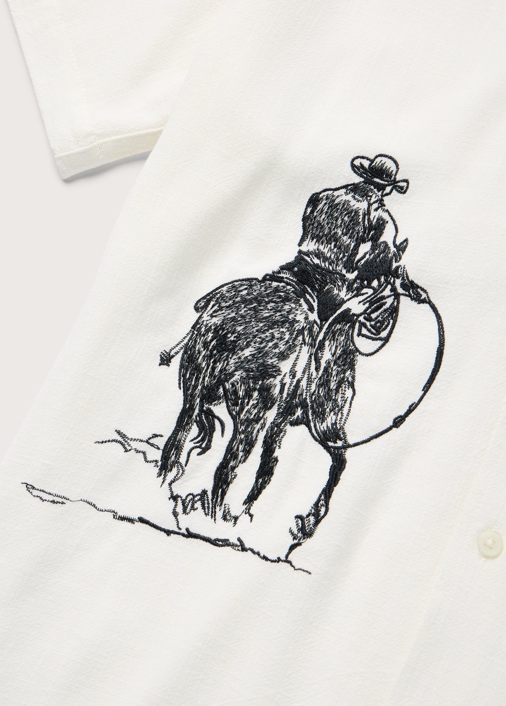 TOMORROW HAS ALREADY SPOKEN CAMP SHIRT - BONE