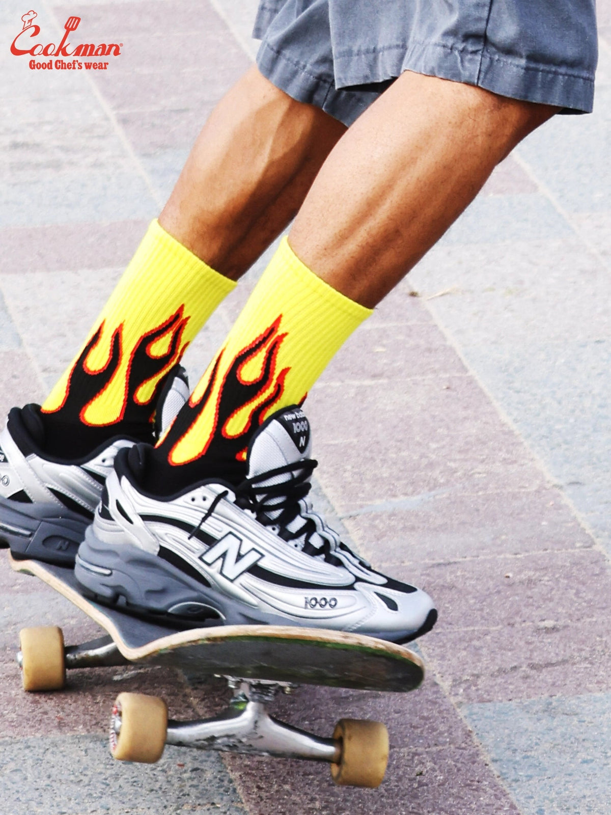 RIB CREW SOCKS - FLAME BLACK YELLOW