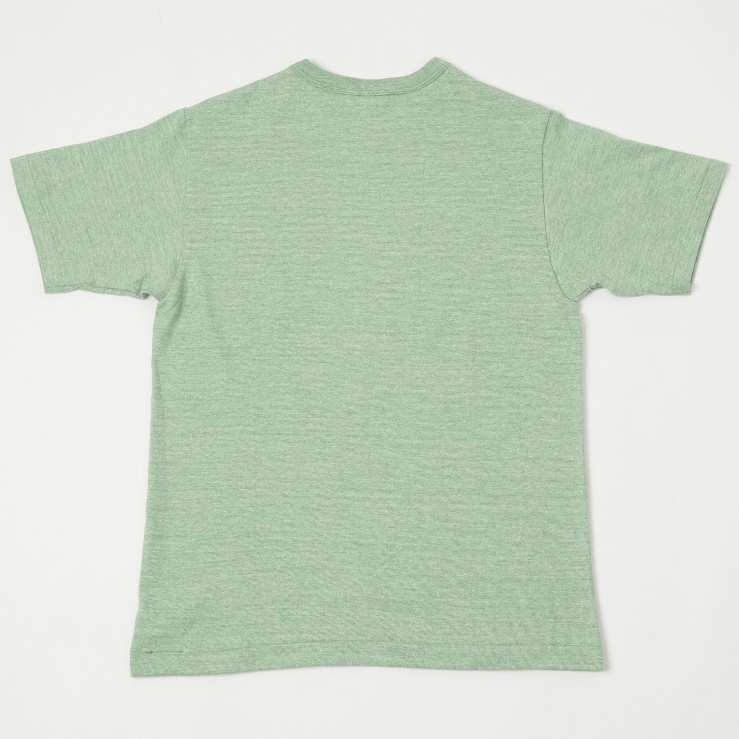4096 88/12 HEATHER CREW NECK T PLAIN - GREEN