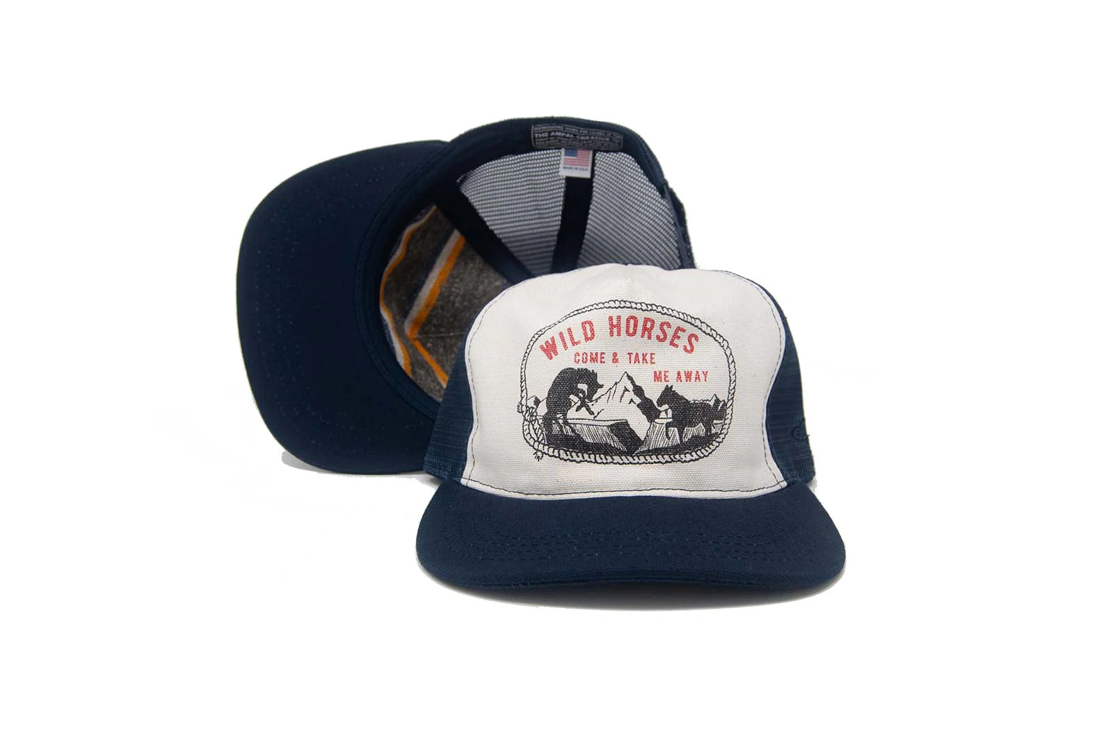 WILD HORSES TRUCKER Snapback - NAVY
