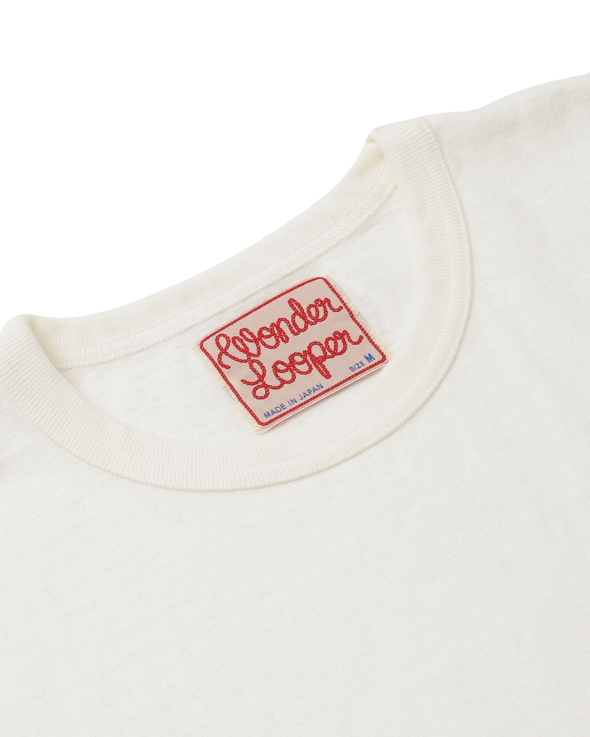 CREWNECK T-SHIRT - ELS RECYCLED COTTON SLUB  - WHITE
