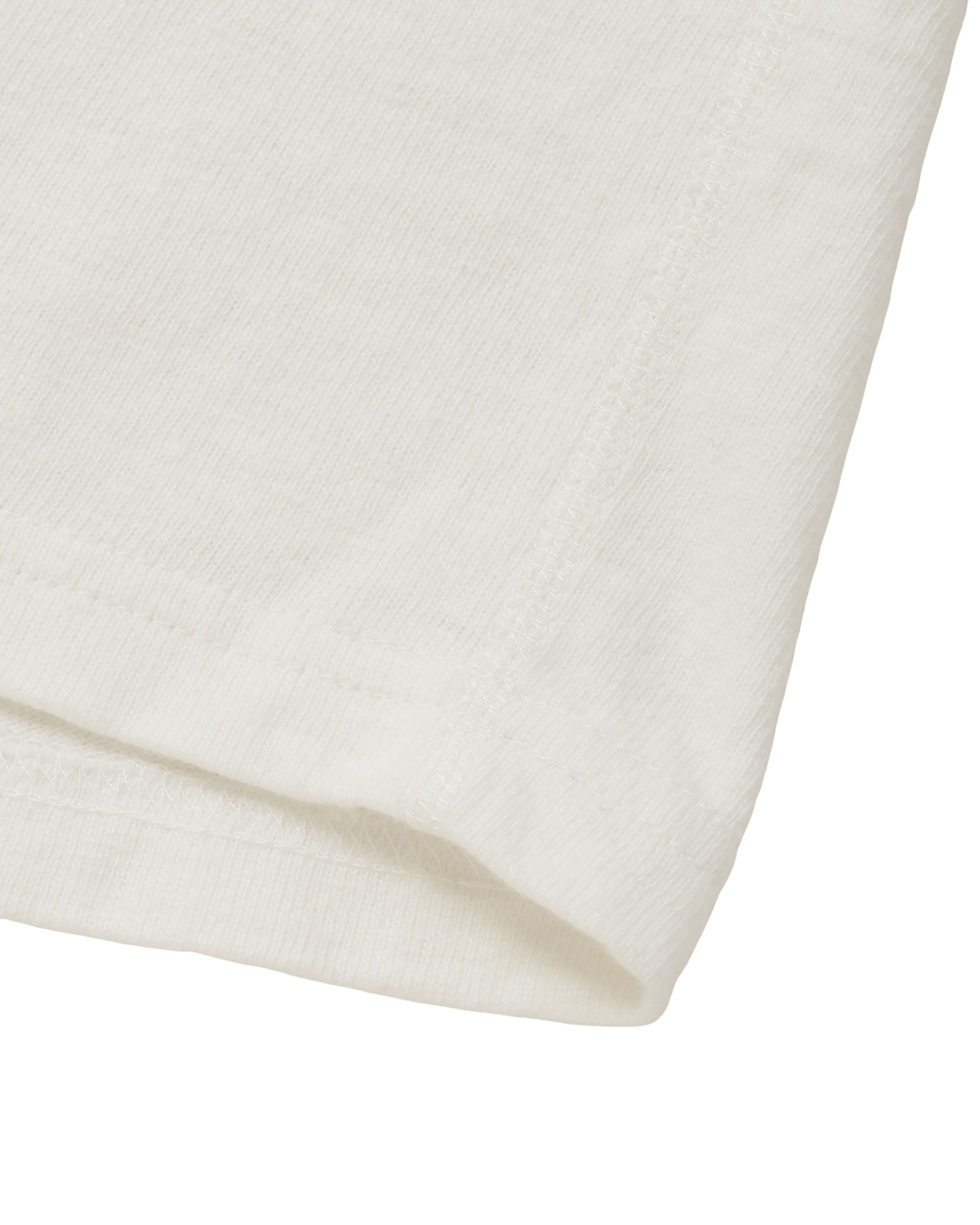 CREWNECK T-SHIRT - ELS RECYCLED COTTON SLUB  - WHITE