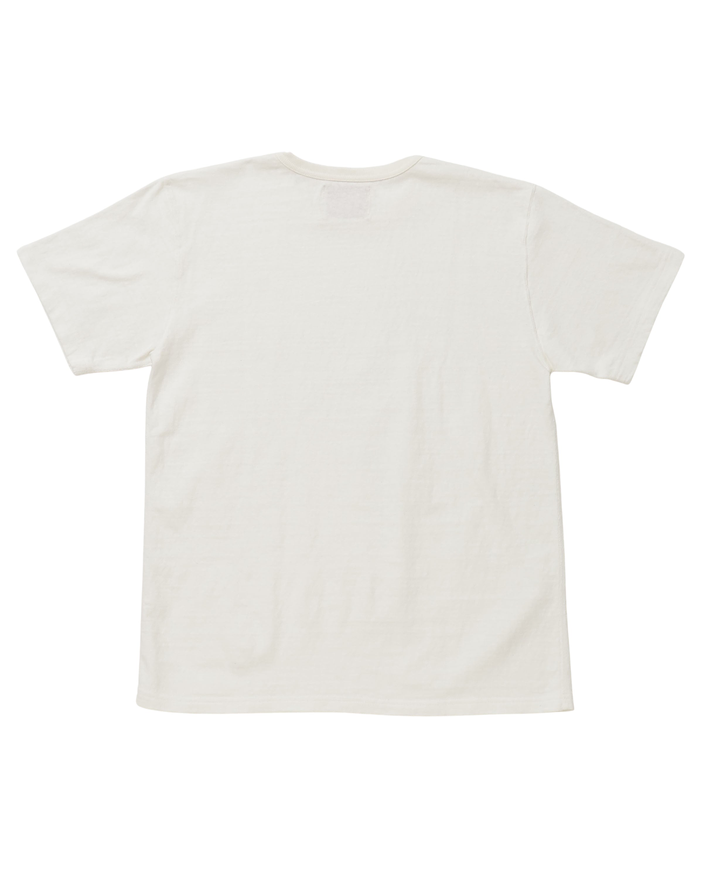 CREWNECK T-SHIRT - ELS RECYCLED COTTON SLUB  - WHITE